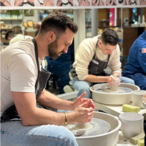 Wheel Throwing Class in Progress